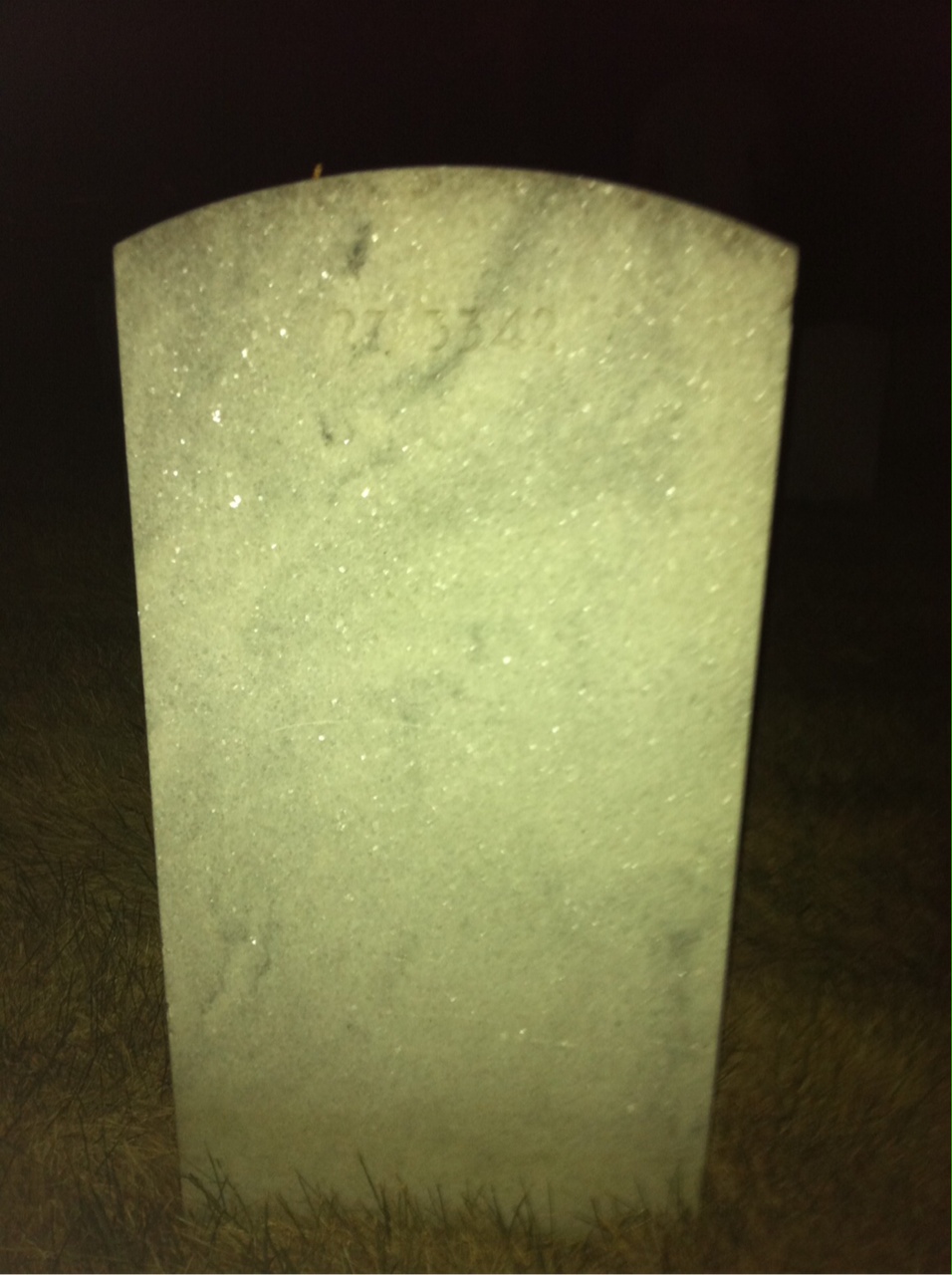 Back of headstone — Thomas Mills