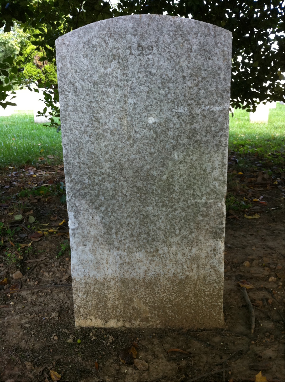 Back of headstone — Marion Myers