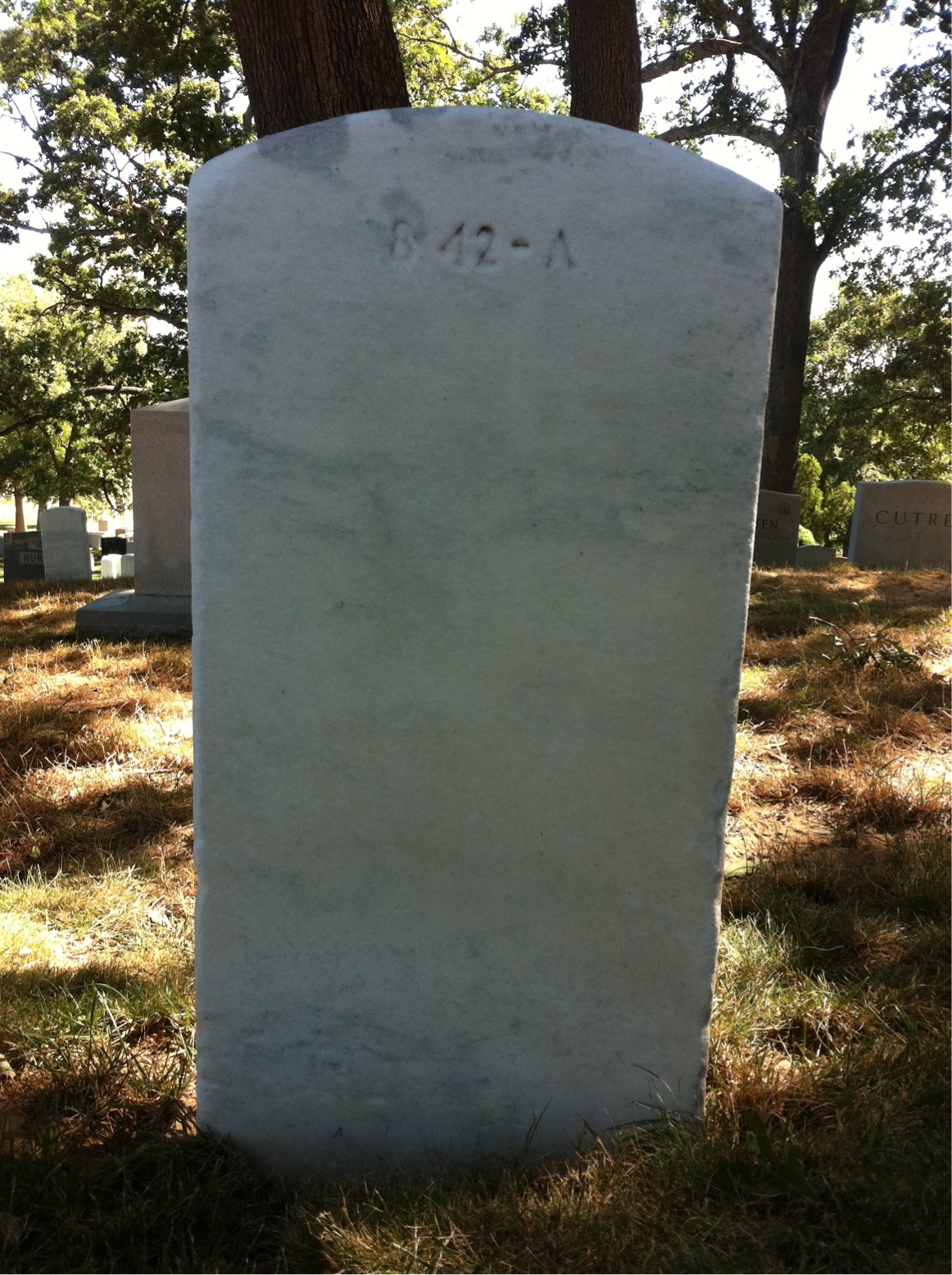 Back of headstone — Edward Montgomery