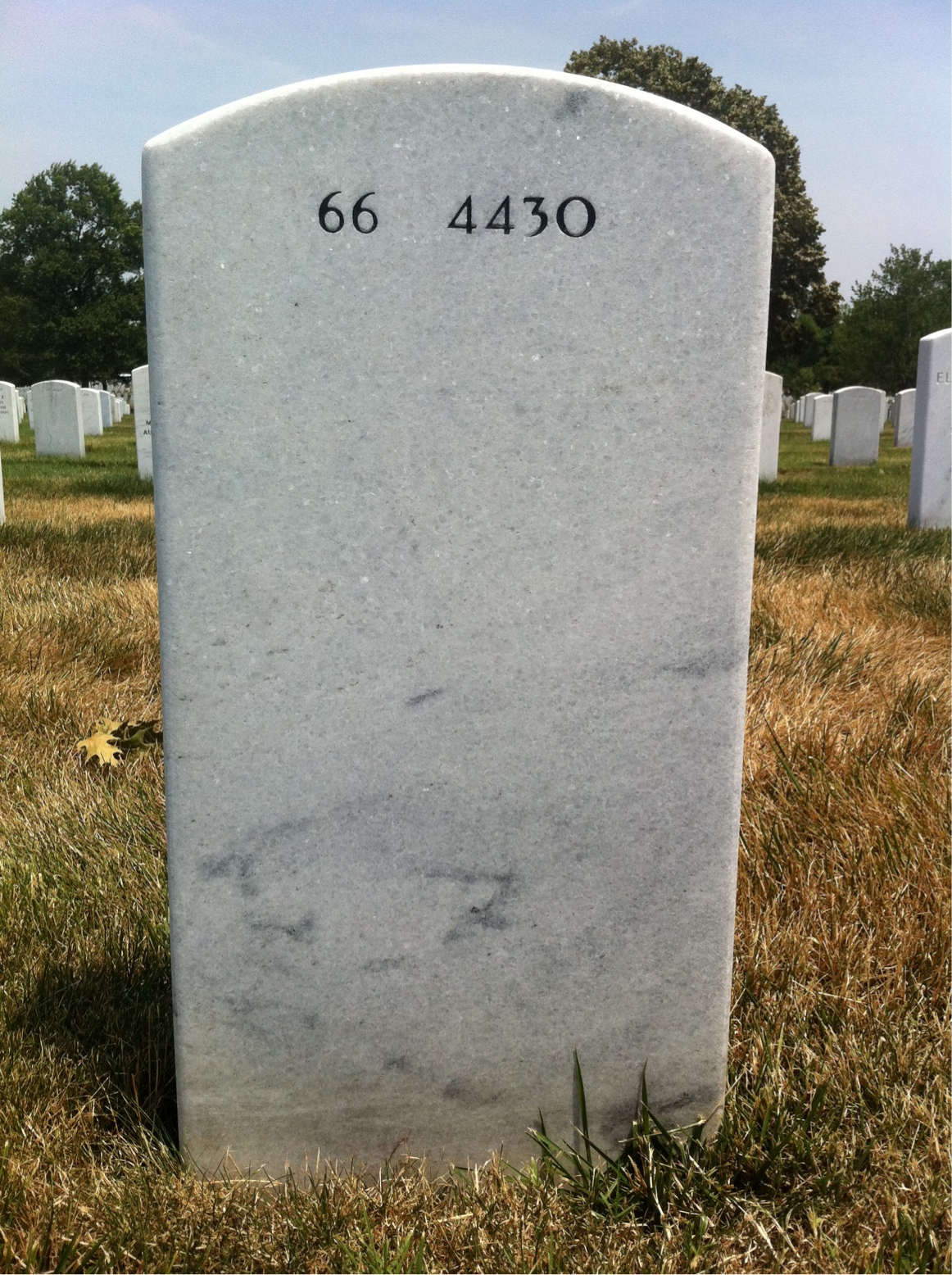 Back of headstone — Charles Cornelison