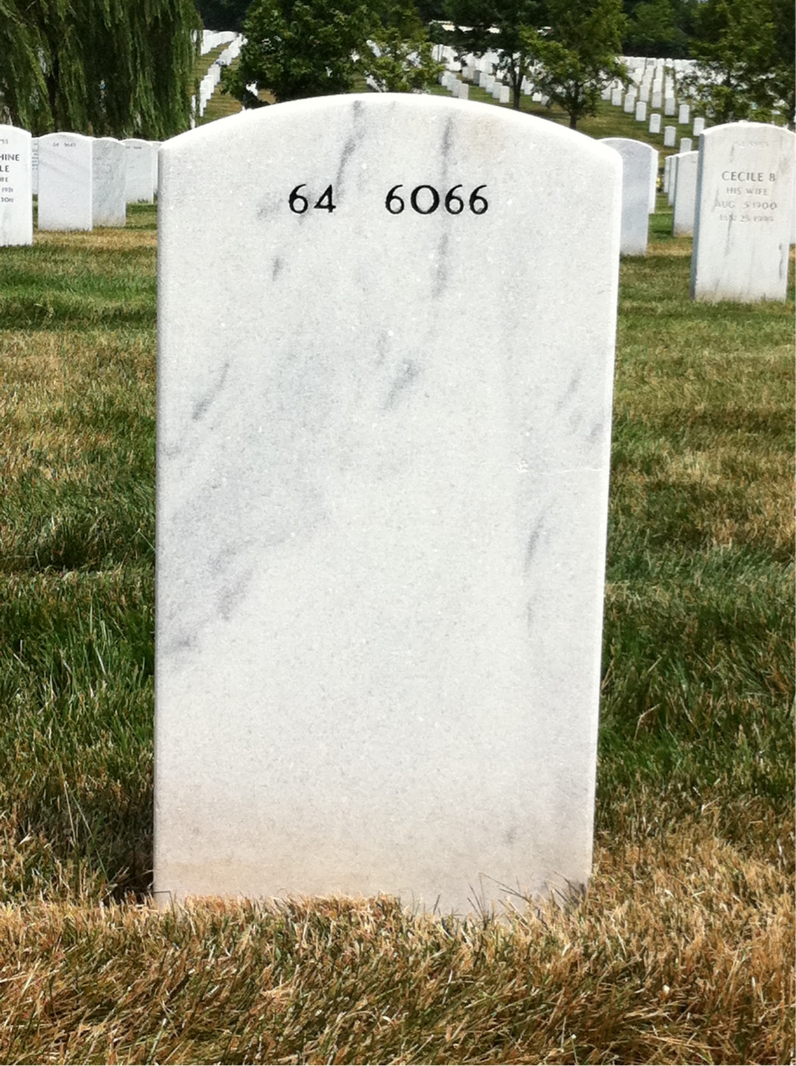 Back of headstone — Raymond Newmark