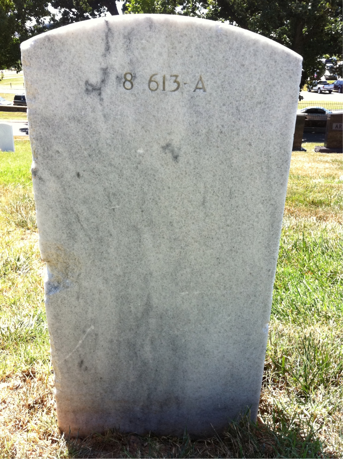 Back of headstone — Sandra Moyer