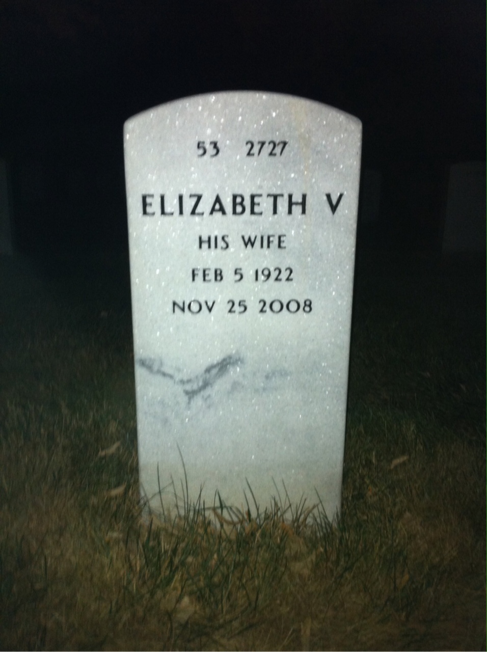 Back of headstone — Joseph Rodgers