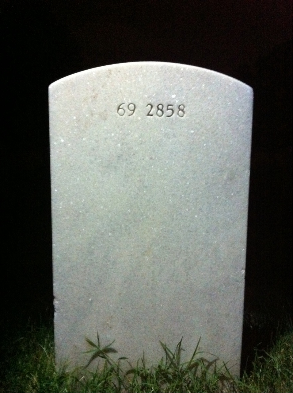 Back of headstone — William Holt