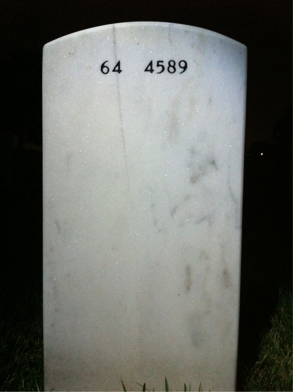 Back of headstone — John Wallace