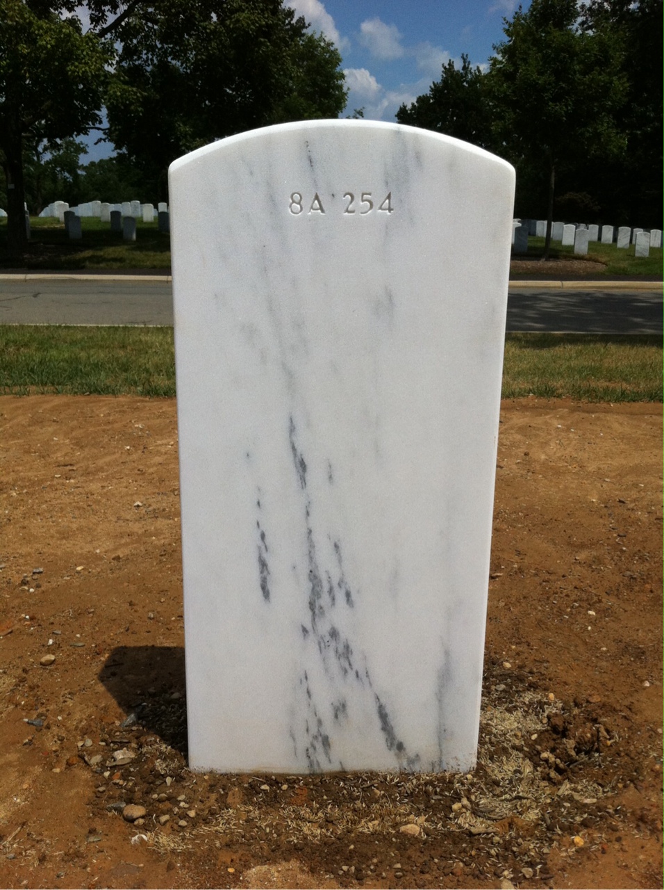 Back of headstone — Richard Banholzer