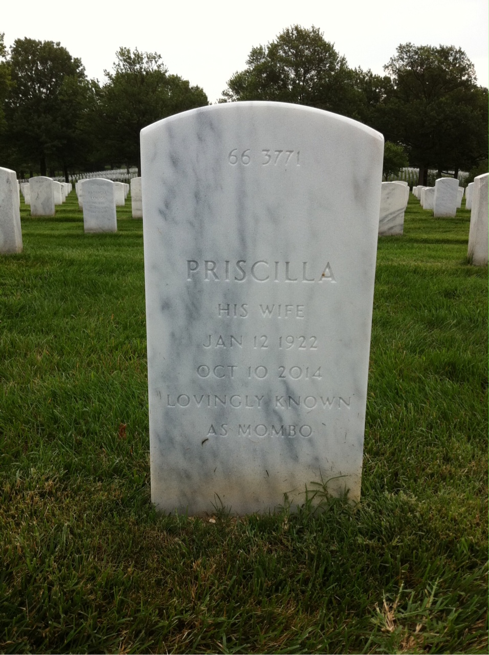 Back of headstone — Richard Bradley