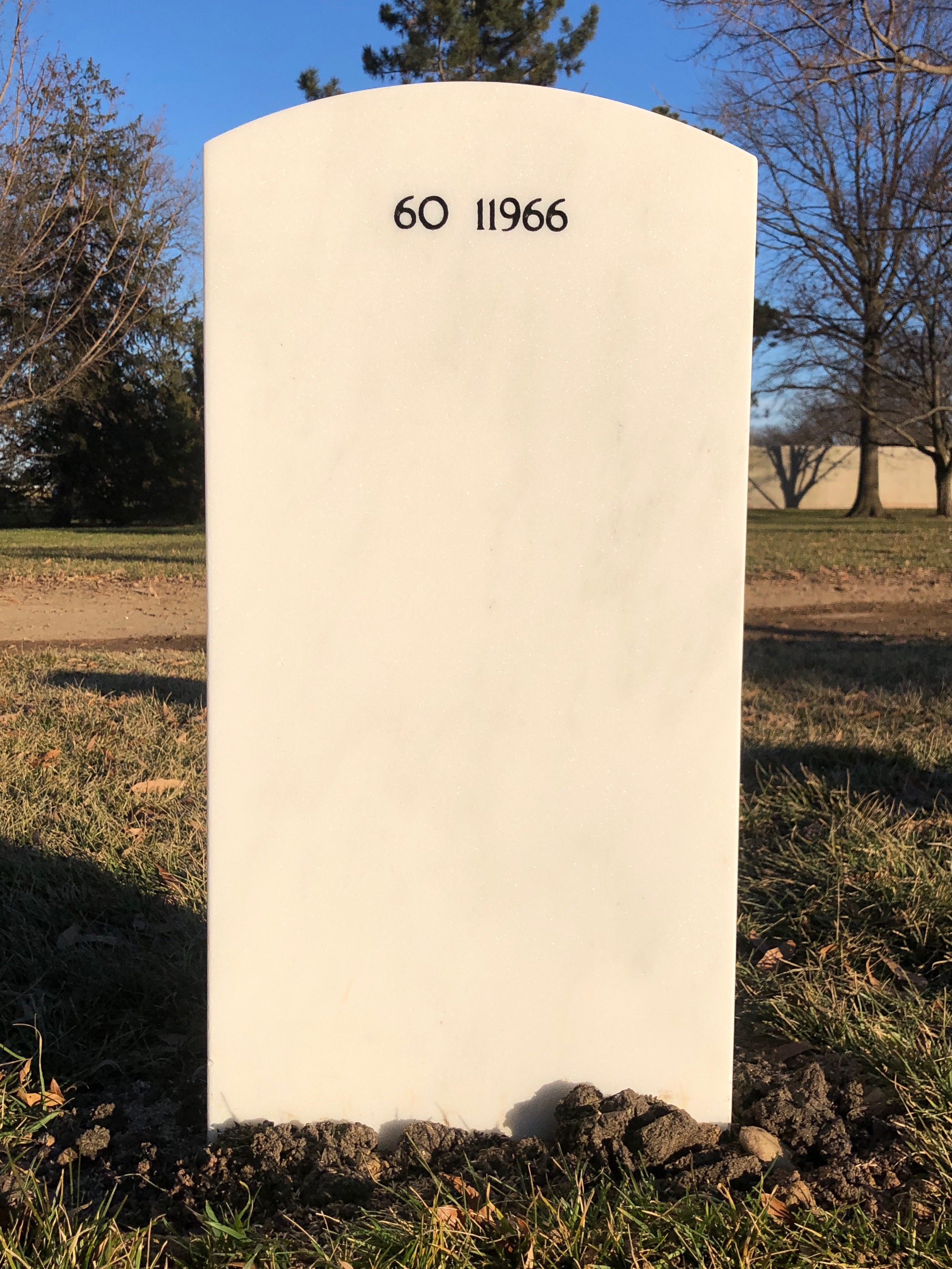 Back of headstone — Thomas George Falzarano