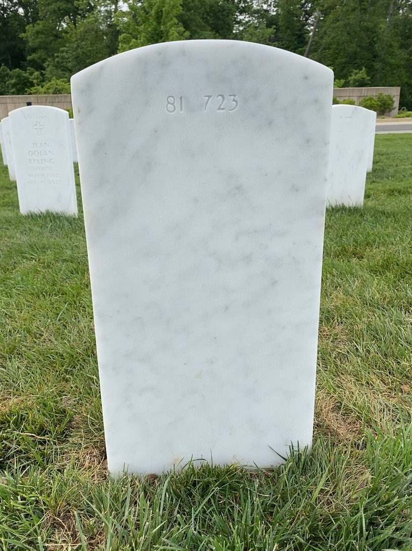Back of headstone — Alfred Talbott