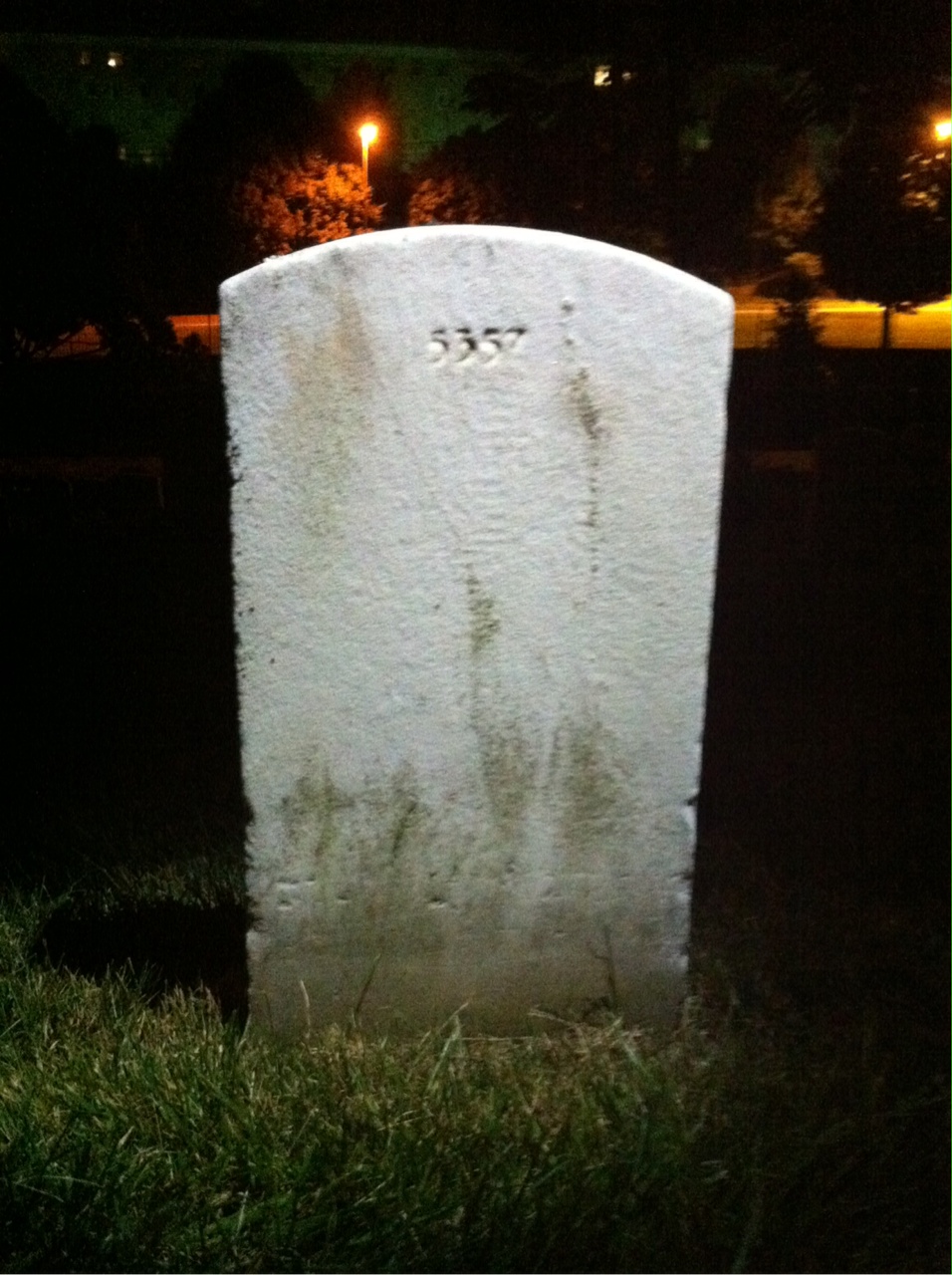 Back of headstone — Frank Abbate