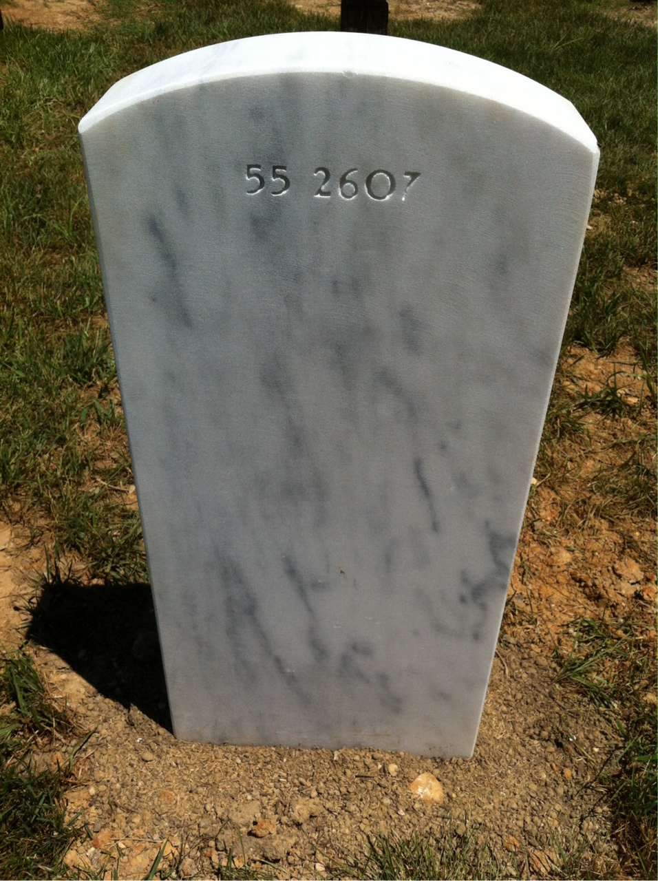 Back of headstone — Robert Agresti