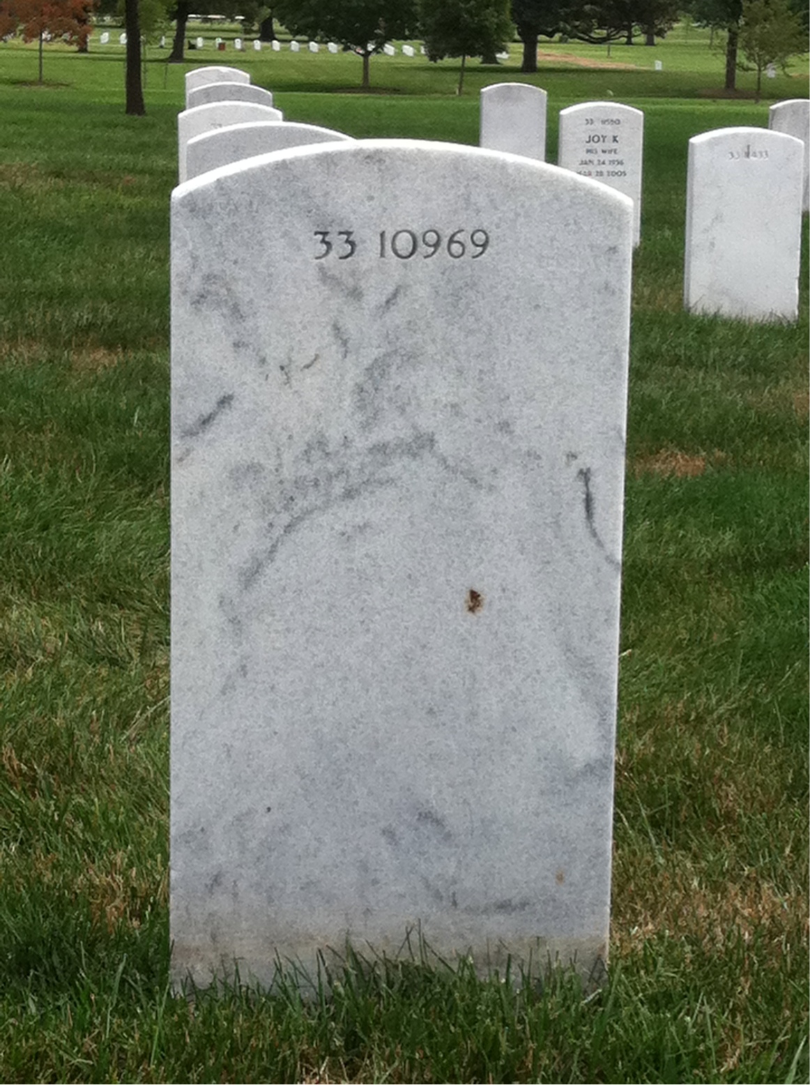 Back of headstone — Lelia Mcintyre