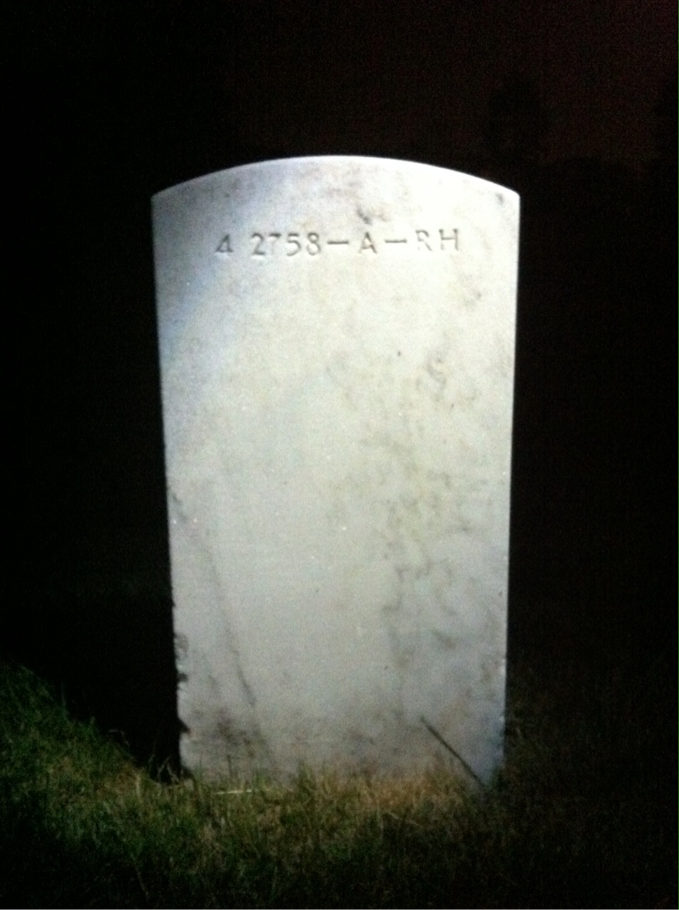 Back of headstone — Frank Albrecht