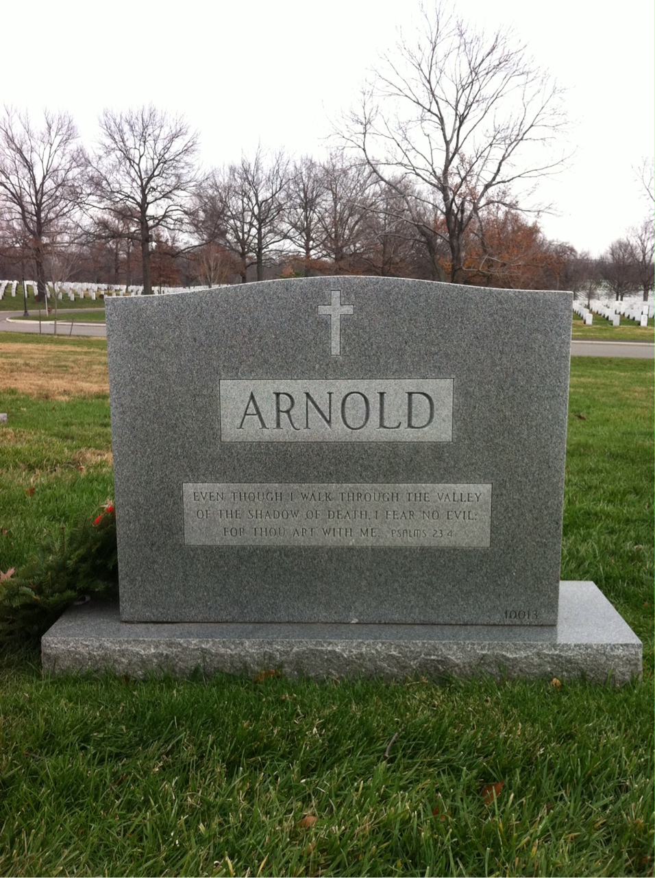 Back of headstone — Lydia Arnold