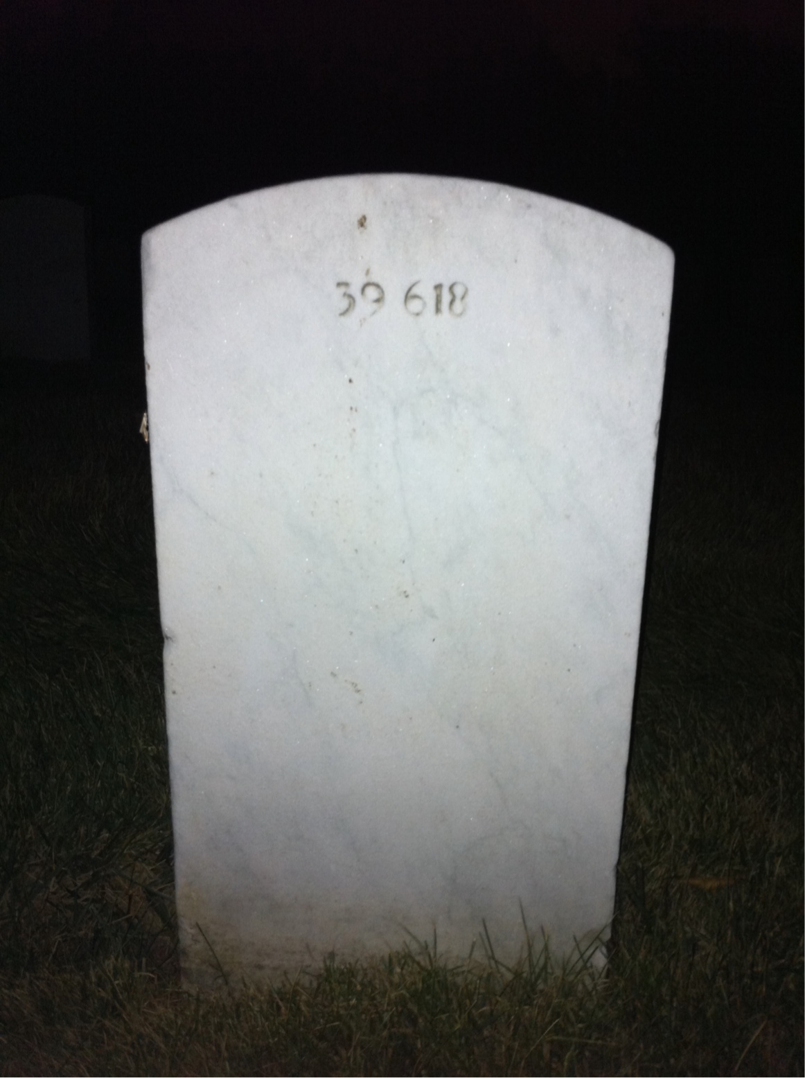 Back of headstone — Luther Morris