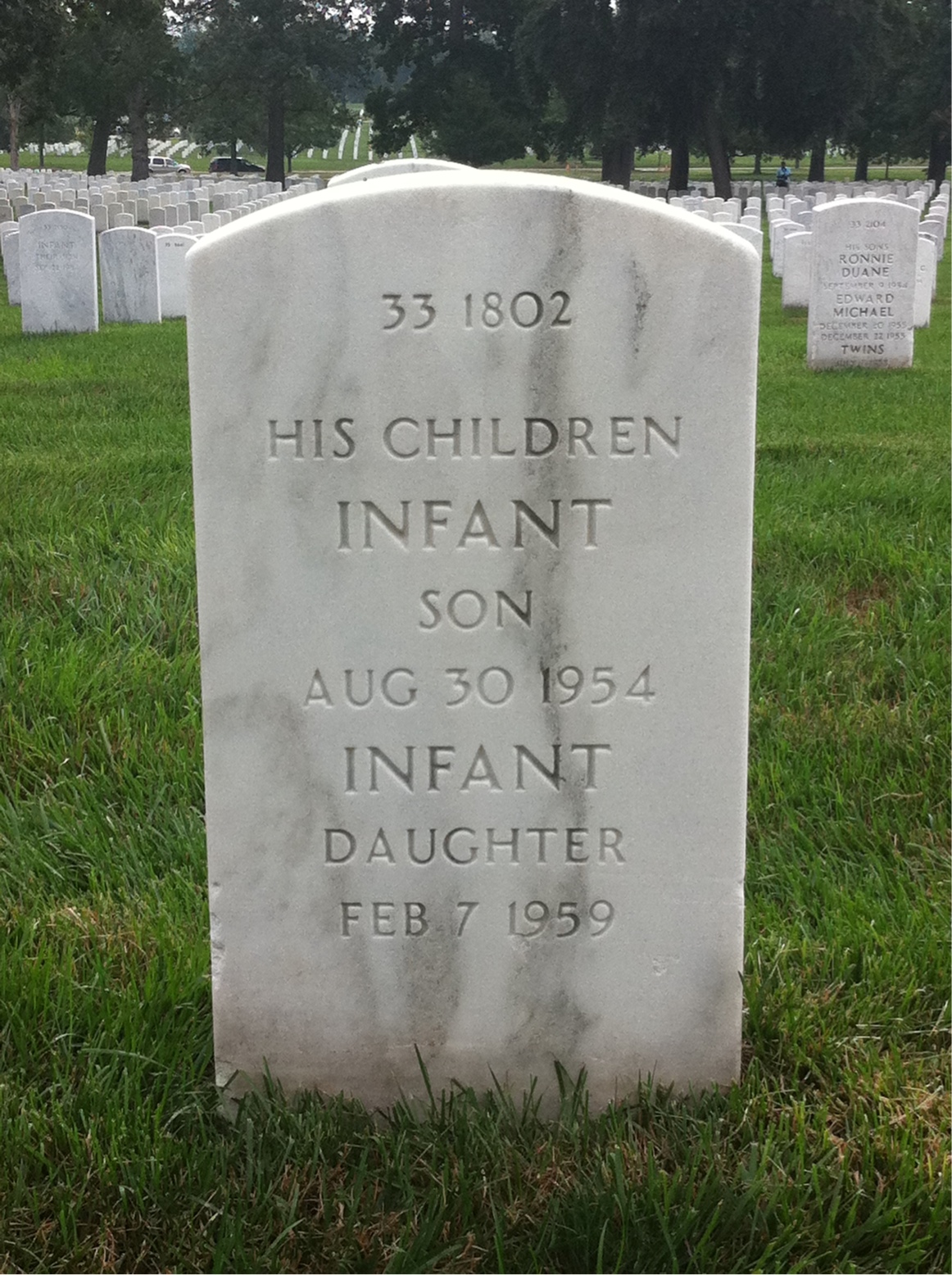 Back of headstone — James E Smith