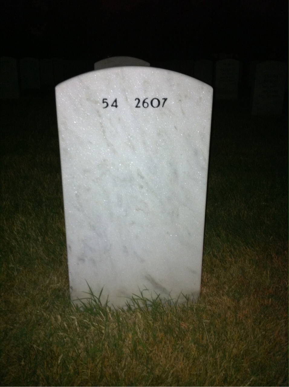 Back of headstone — Zane Alexander
