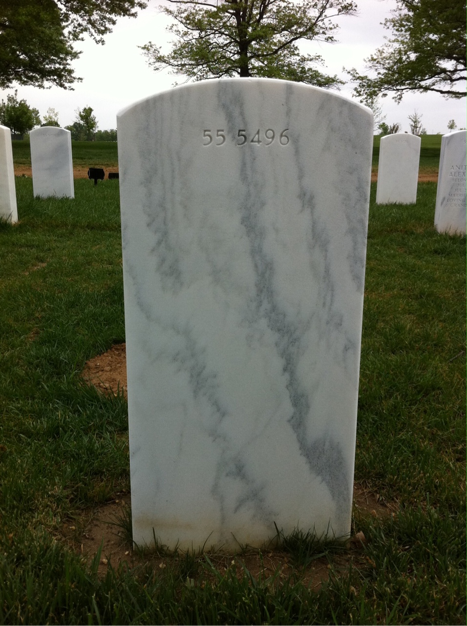 Back of headstone — Ray Albright
