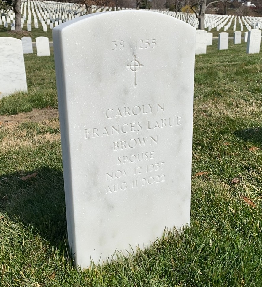Back of headstone — James Brown