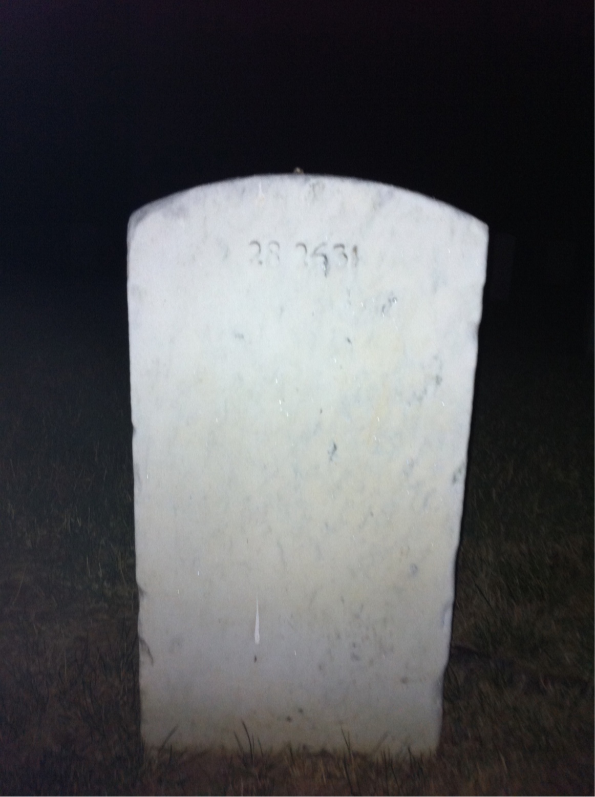 Back of headstone — William Morgan