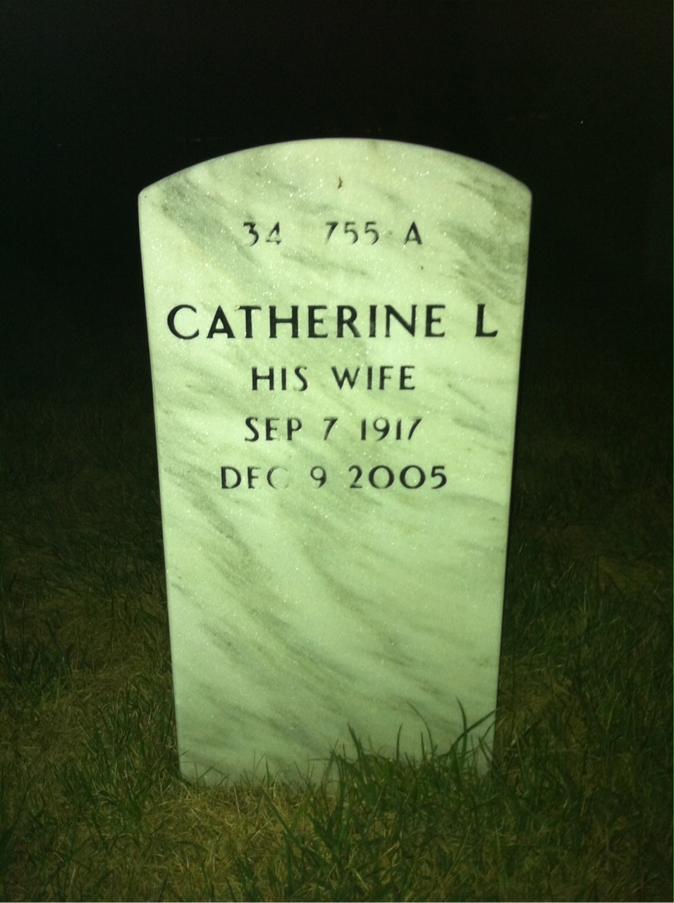 Back of headstone — Roy Kelley