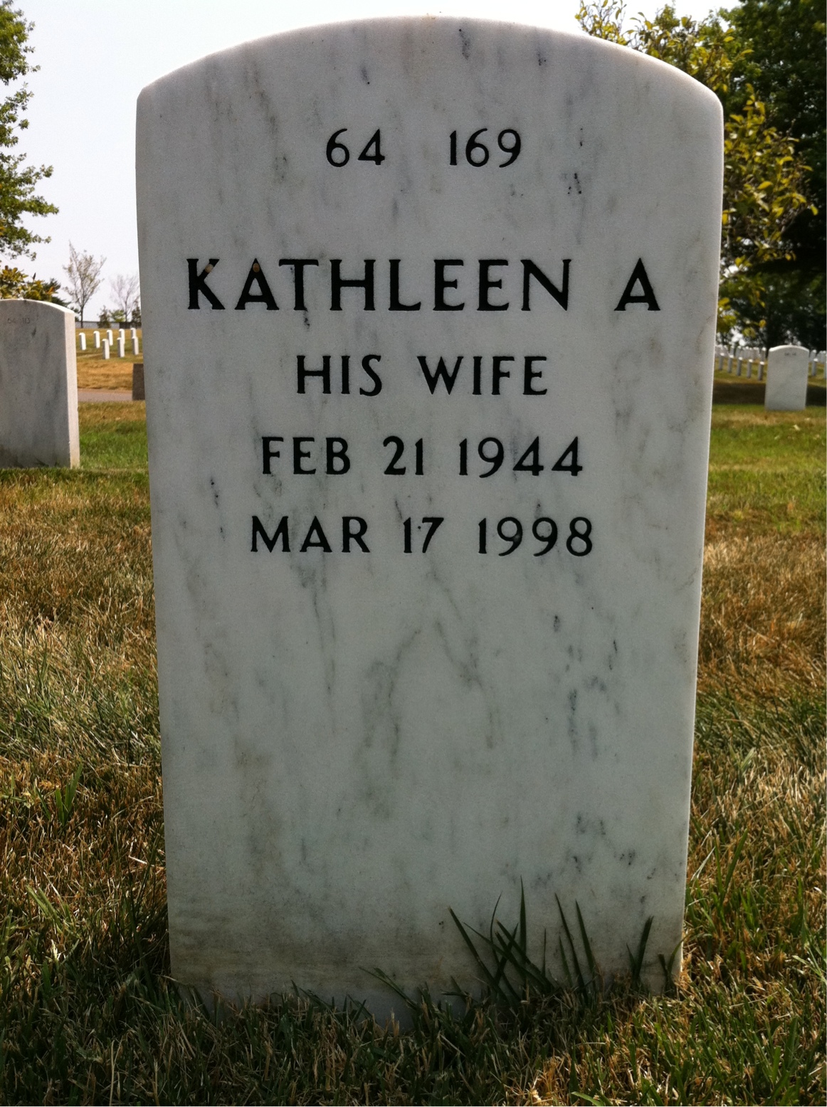 Back of headstone — Walter Osterby