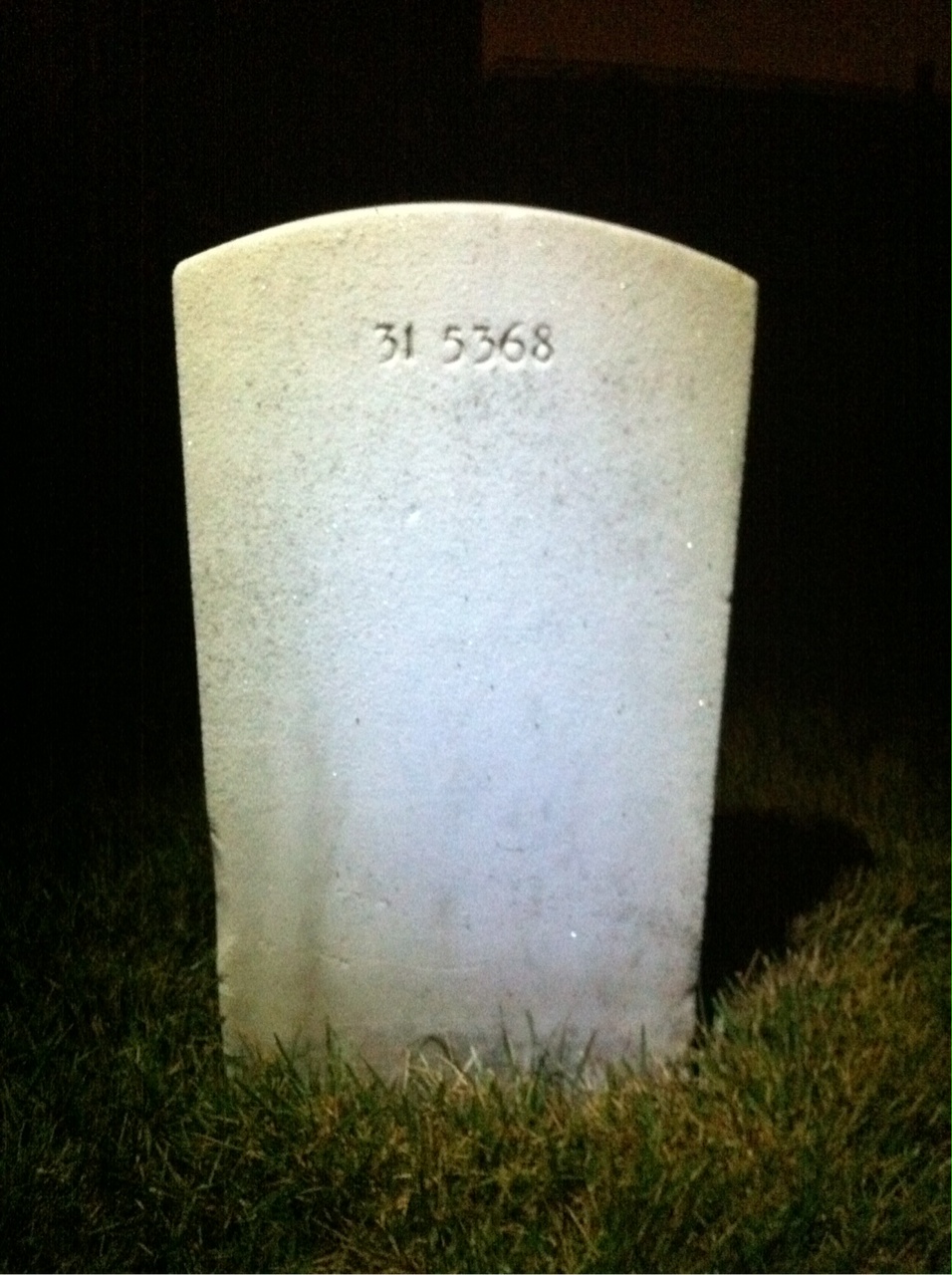 Back of headstone — William Myles