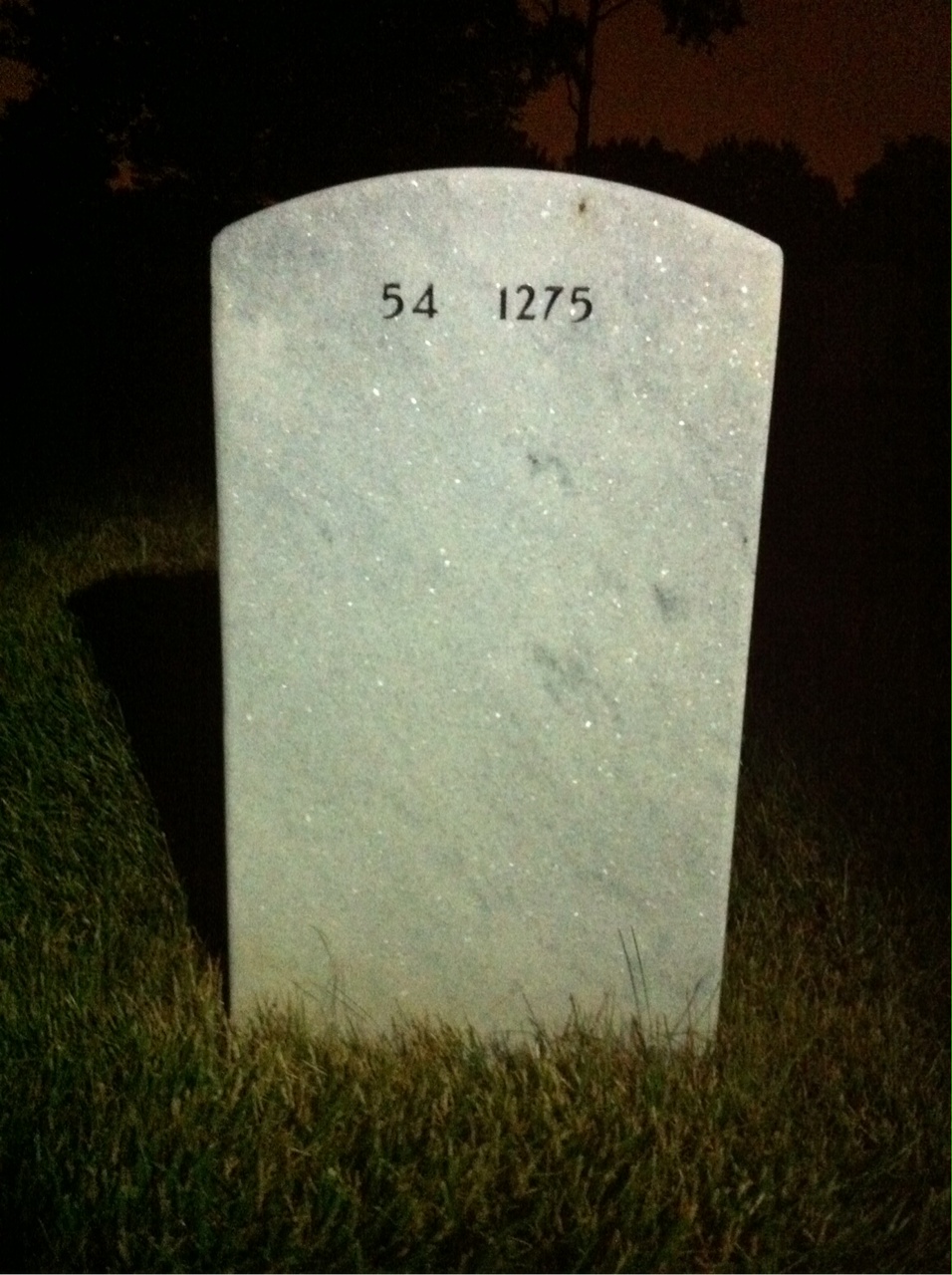 Back of headstone — Richard Crowe