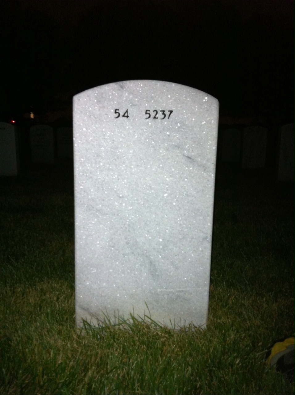 Back of headstone — Harold Dunham