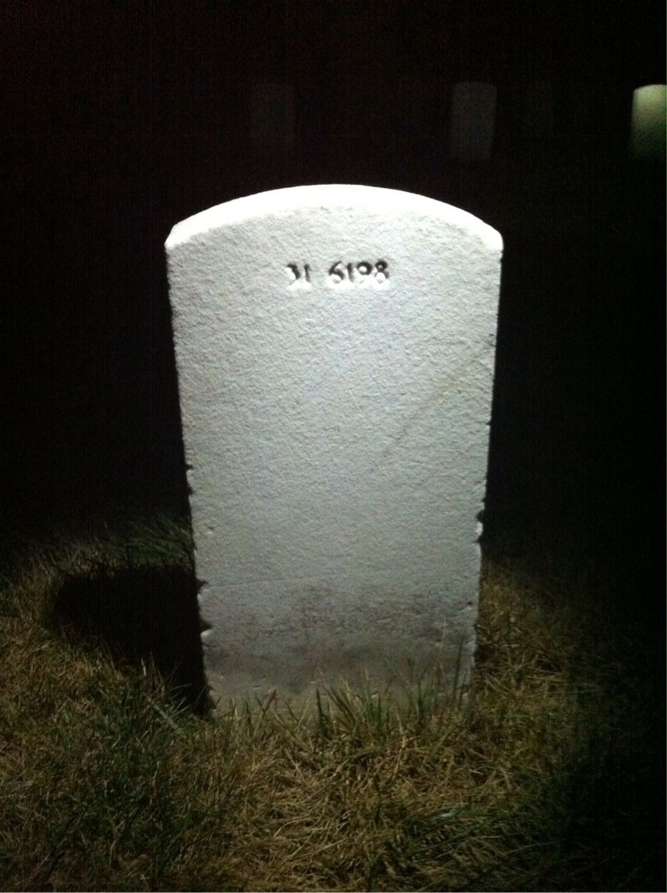 Back of headstone — Sarah Adams