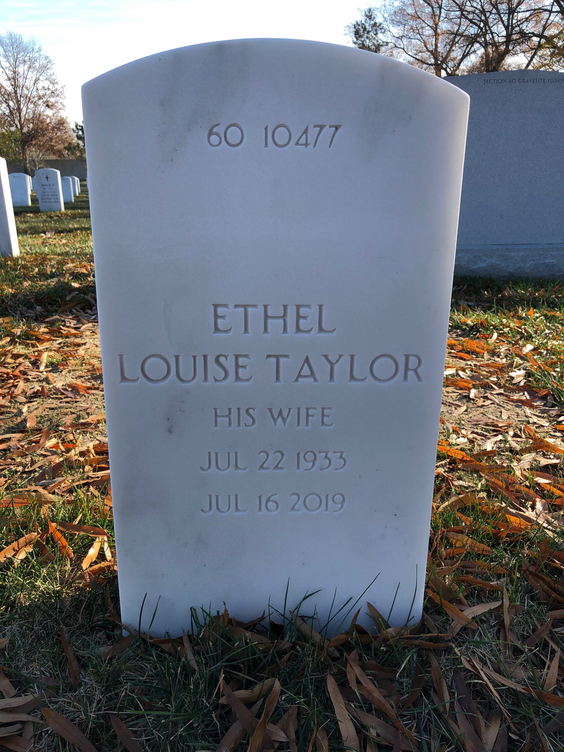 Back of headstone — Willie Lee Smith