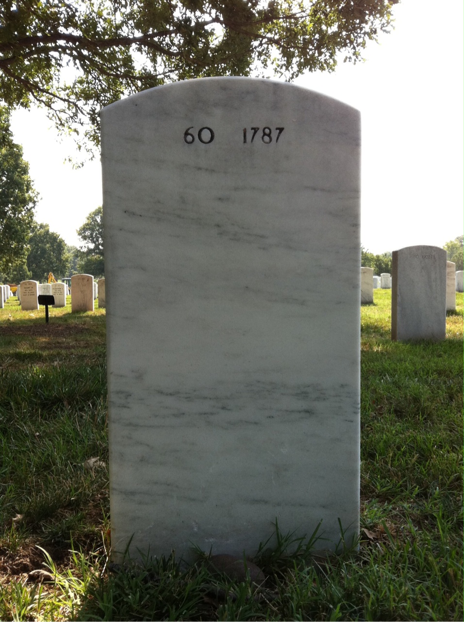 Back of headstone — Paul Gaskin