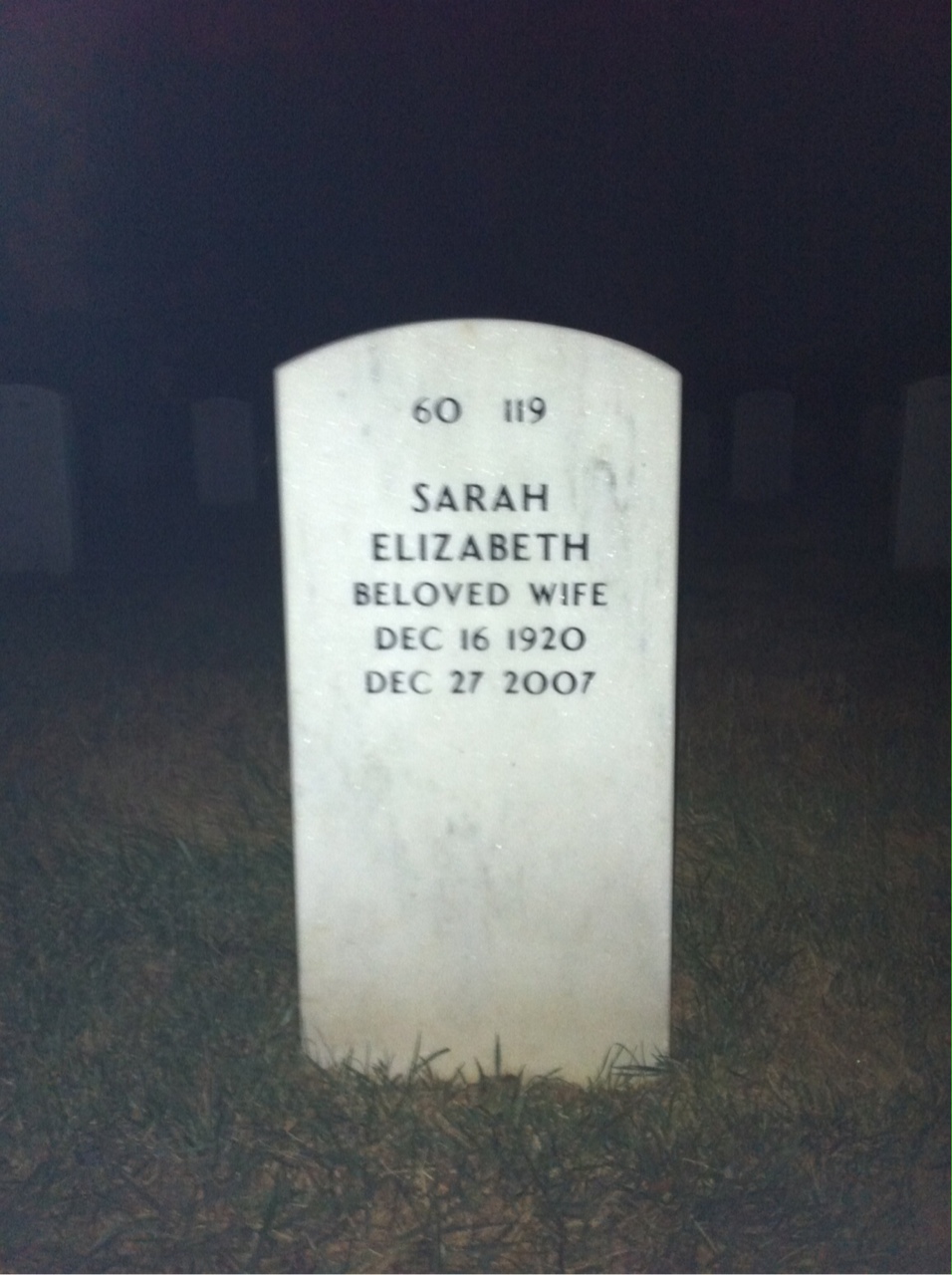 Back of headstone — Dan Johnson