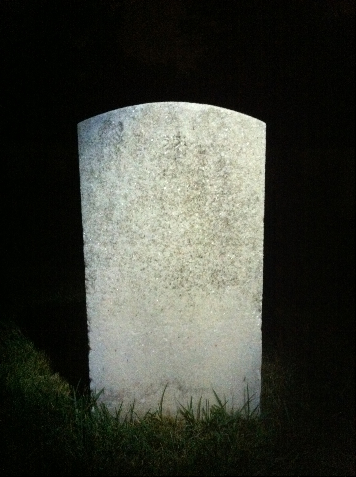 Back of headstone — Ariel Avant