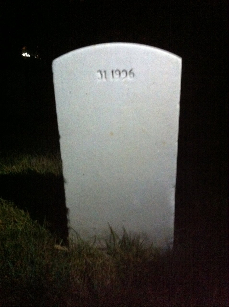Back of headstone — Carrie Abney