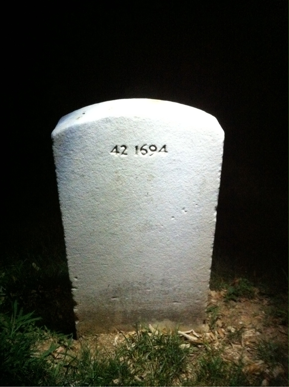 Back of headstone — Henry Alberts