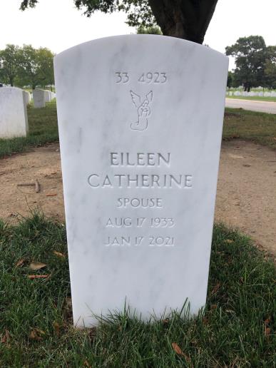 Back of headstone — William E Nonamaker