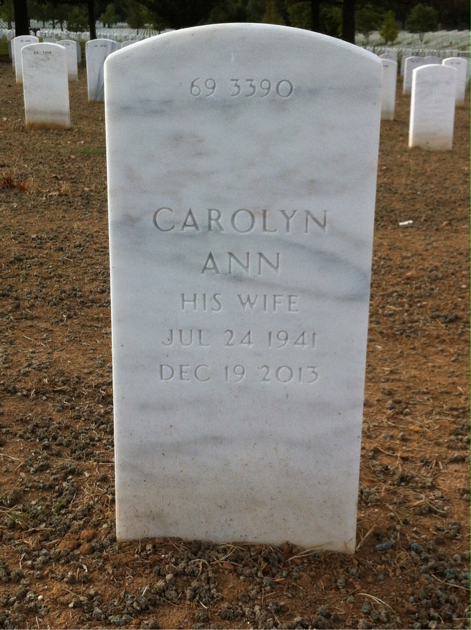 Back of headstone — Harold Holland