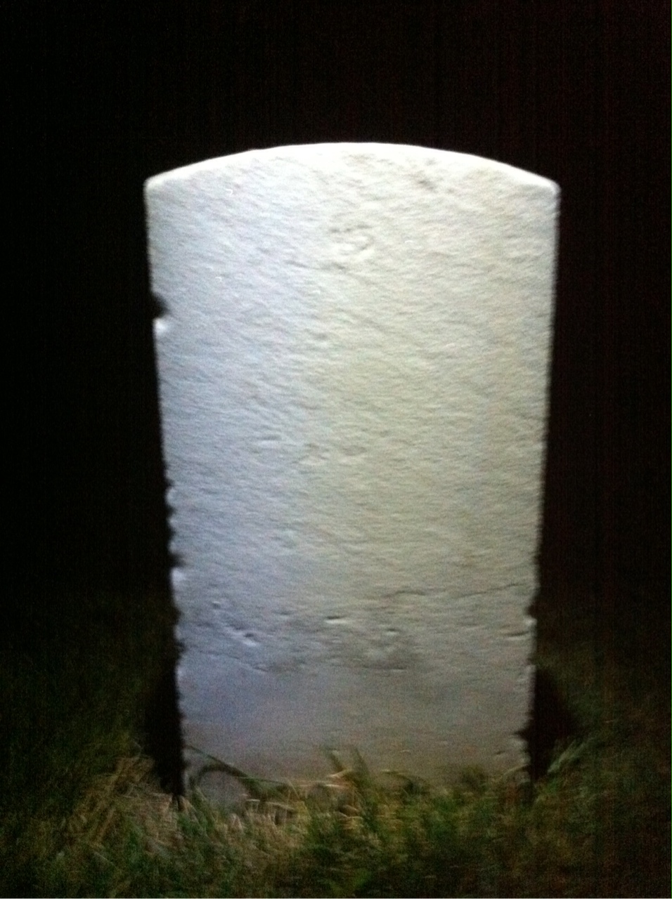 Back of headstone — William Adams
