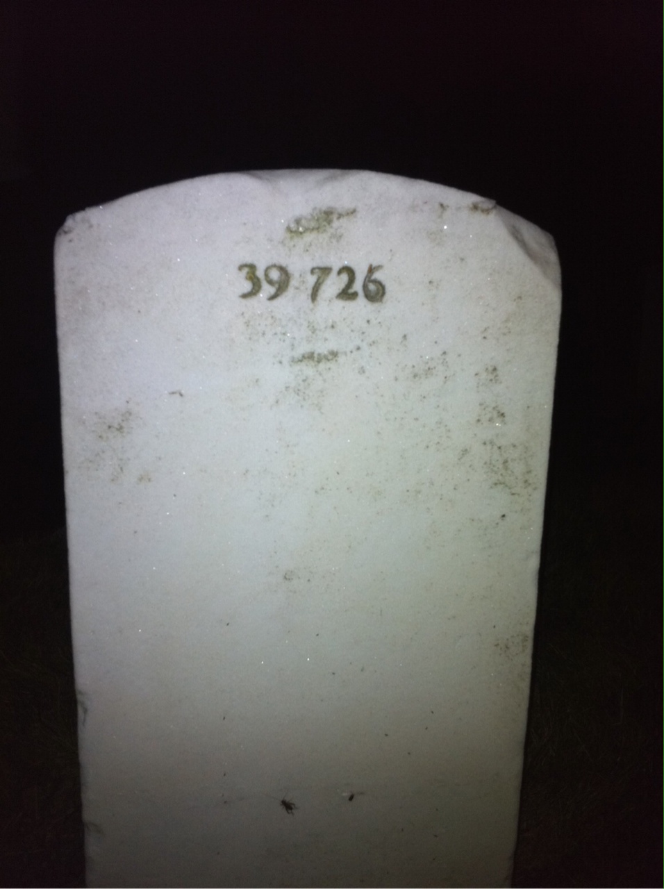 Back of headstone — Mary Mills