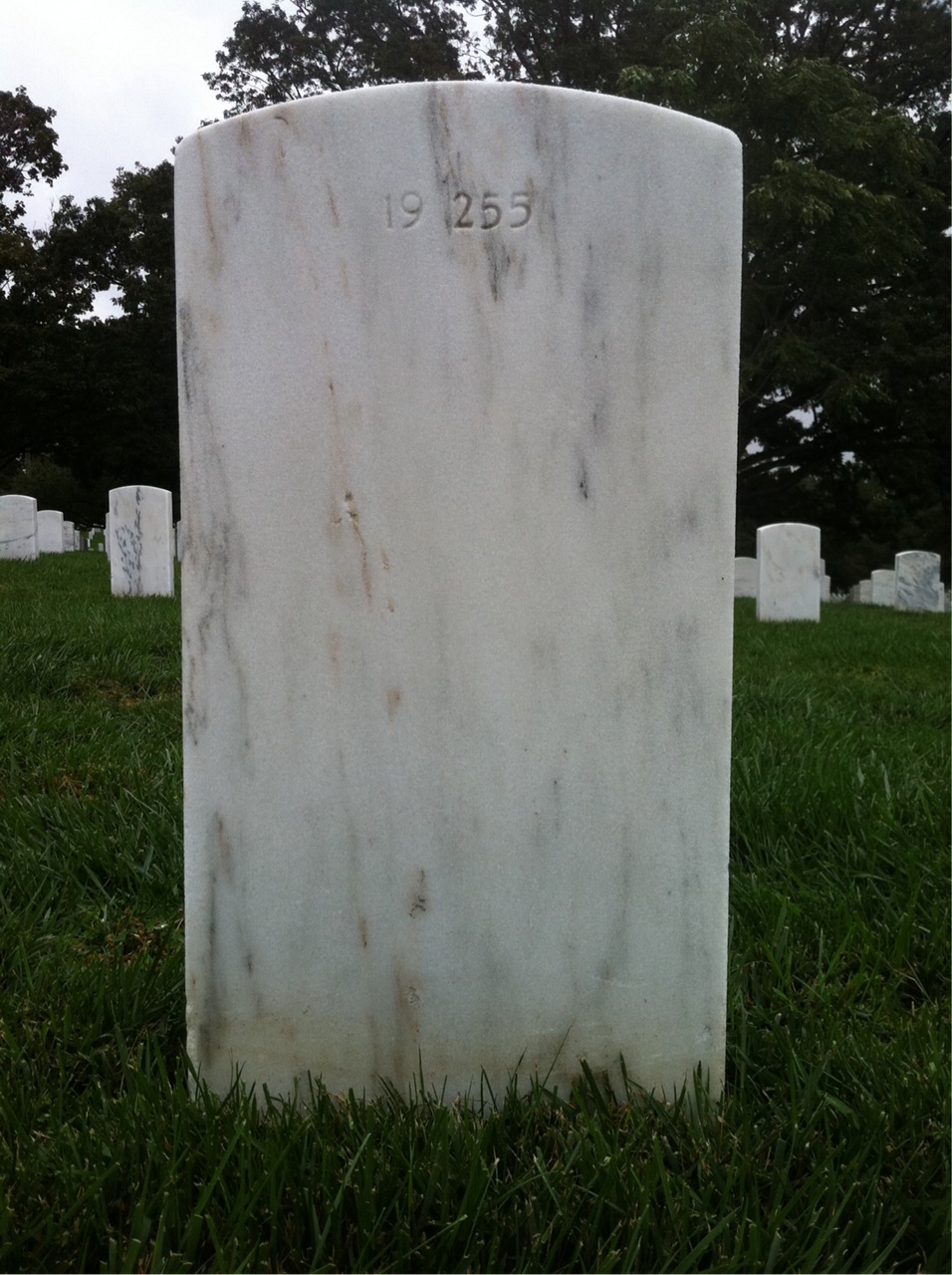 Back of headstone — Willie Baker