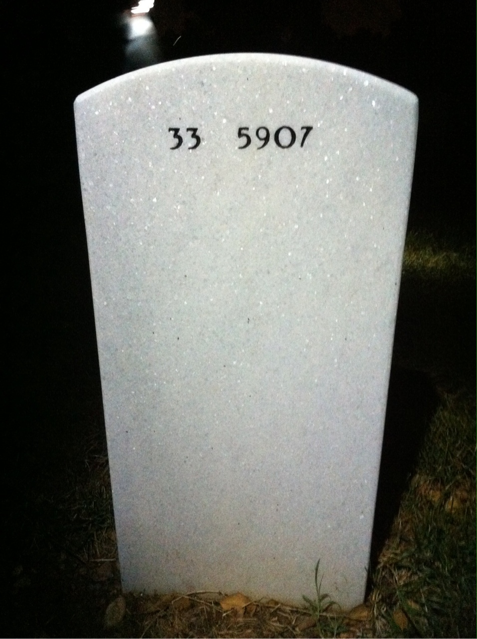 Back of headstone — Wilbur Pugh