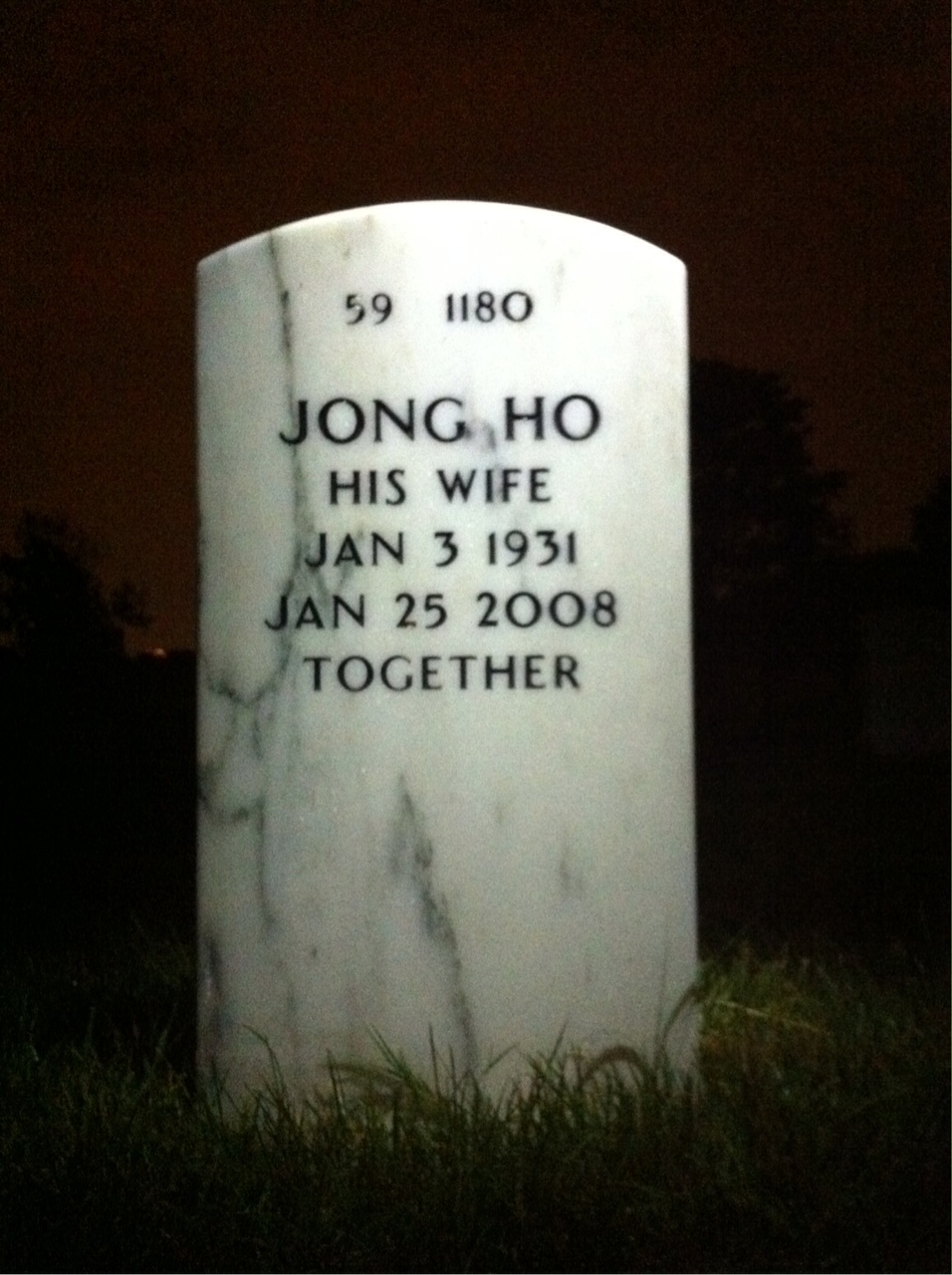 Back of headstone — Aaron Tessler