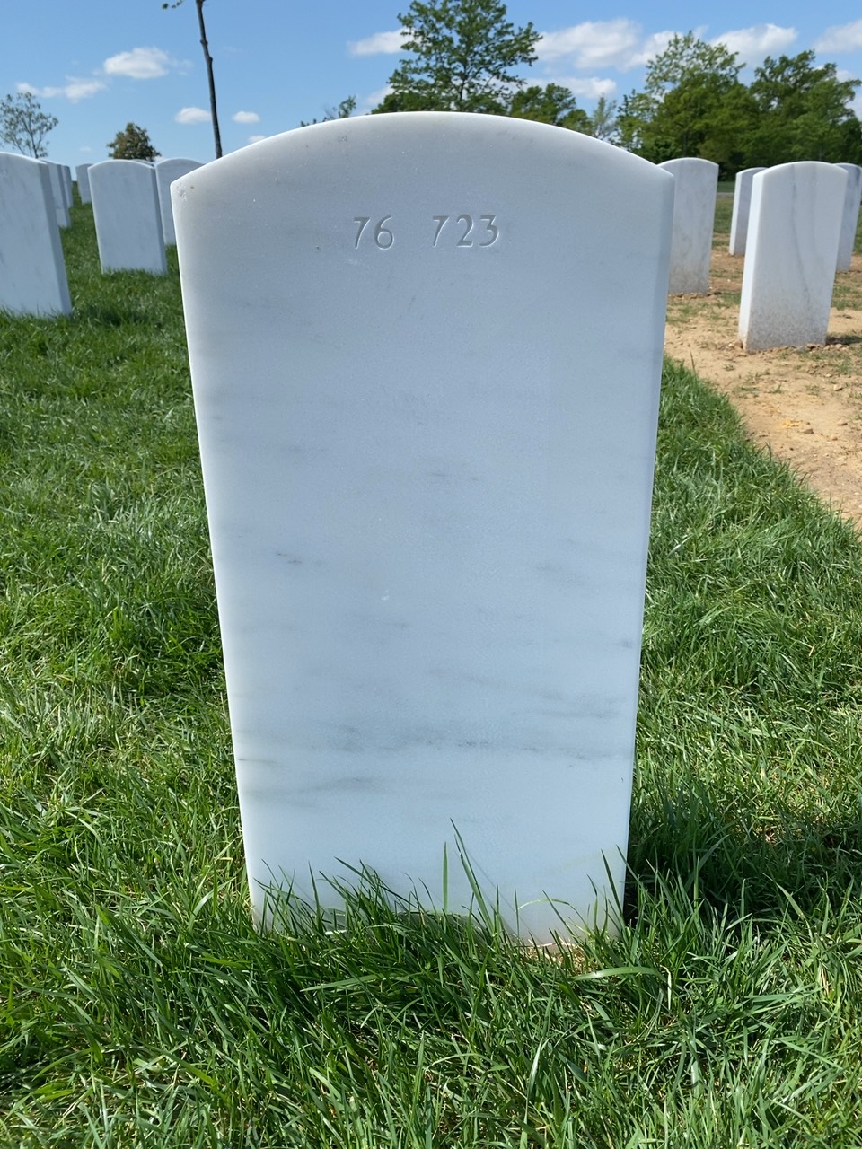 Back of headstone — William Benson Duling