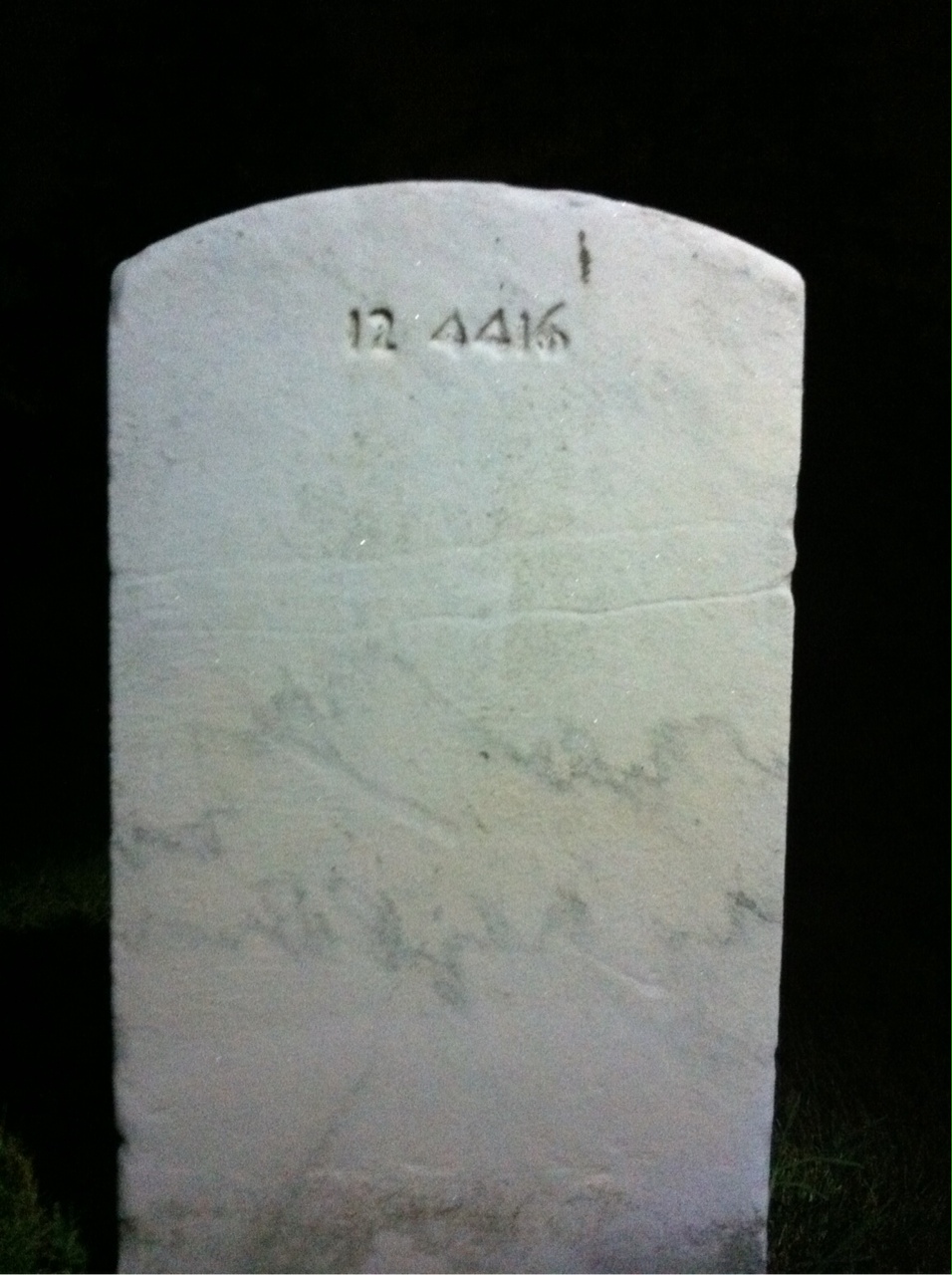Back of headstone — Malcolm Moore