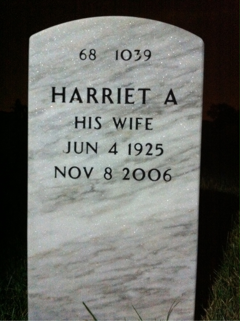 Back of headstone — Paul Dickerson