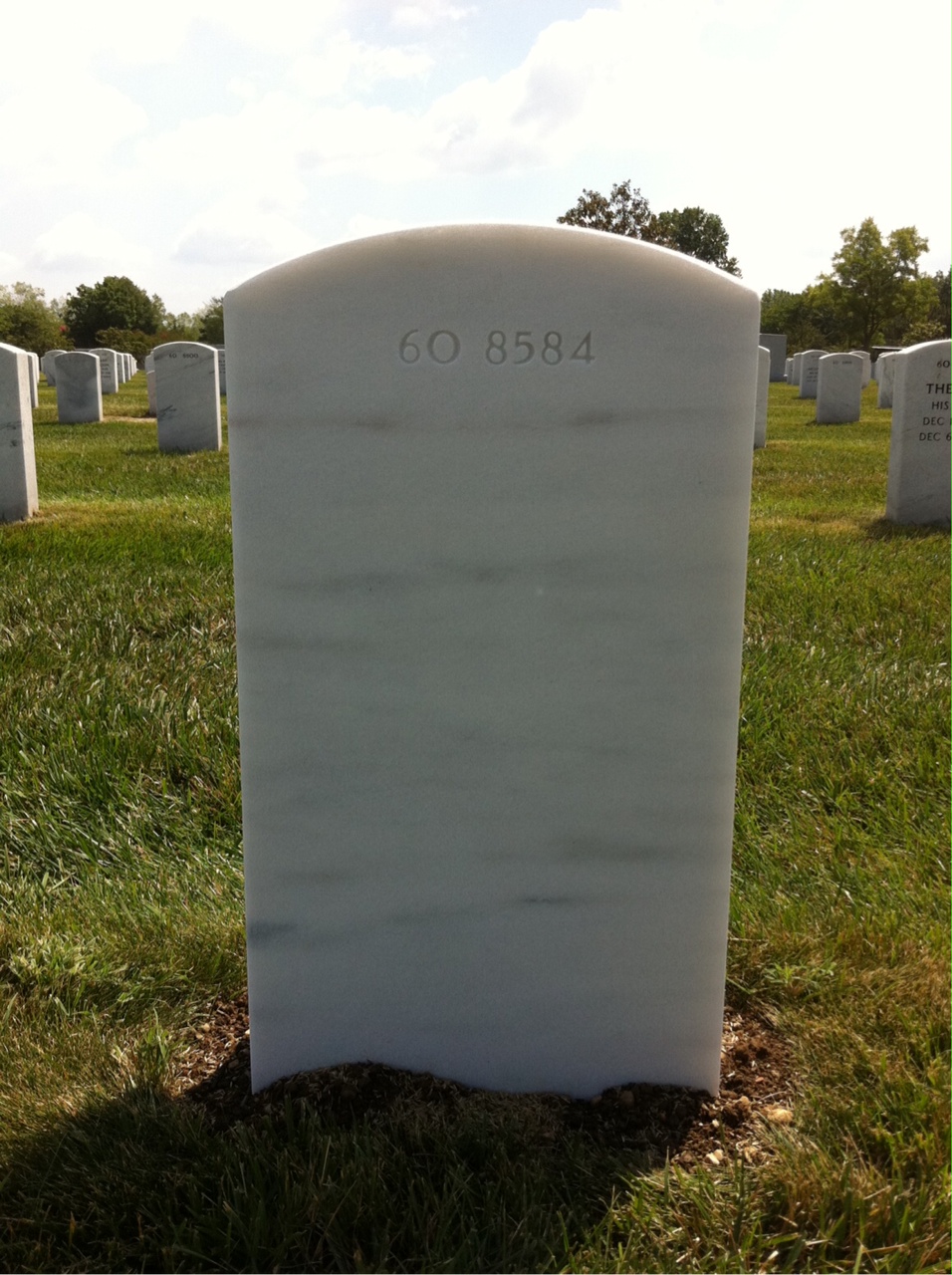 Back of headstone — Harold Grossman
