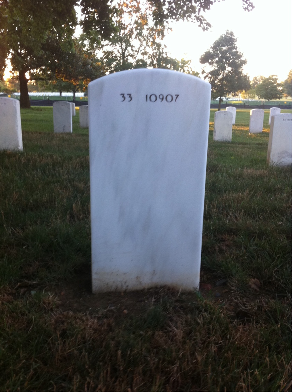 Back of headstone — Matthew Harrison