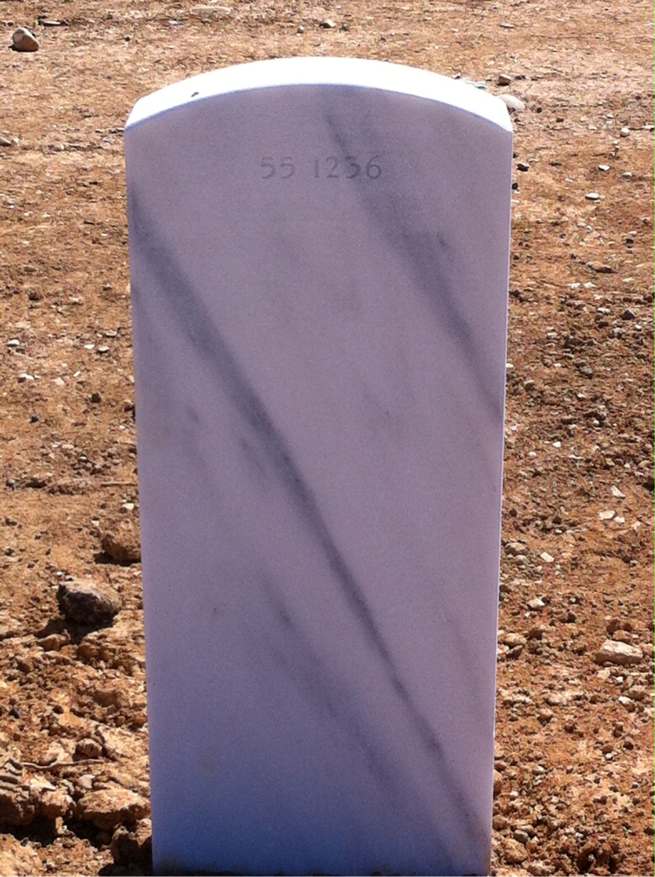 Back of headstone — William J Radigan