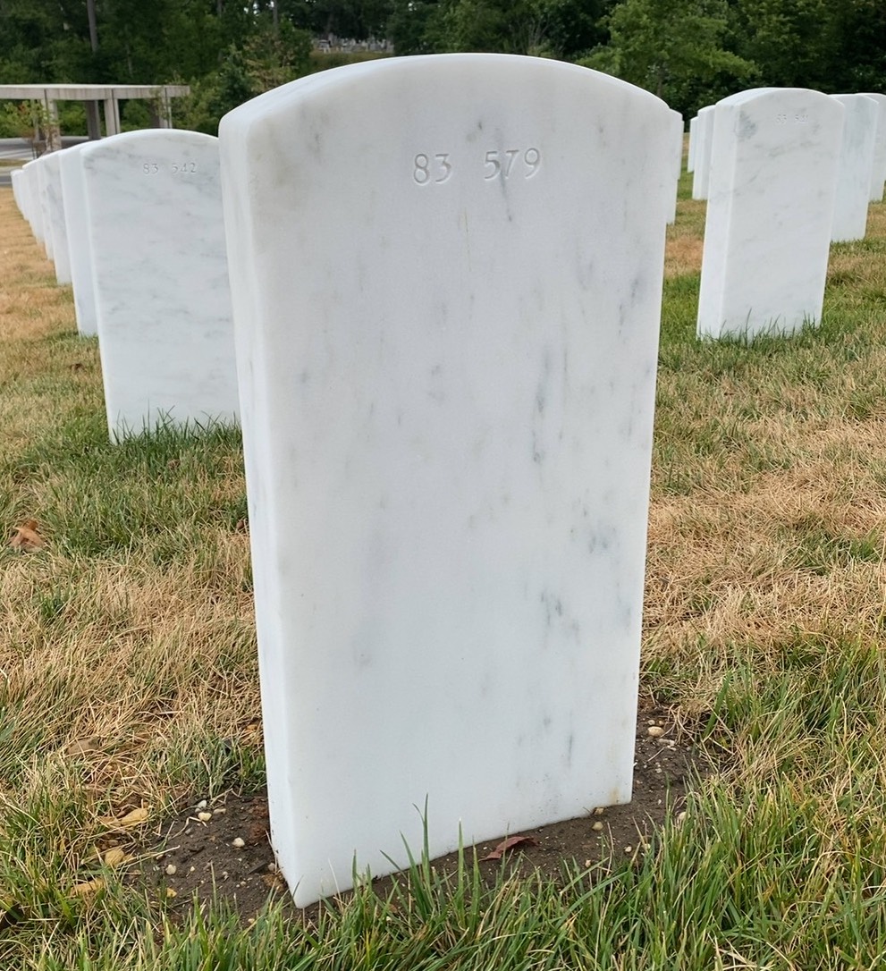 Back of headstone — William Lawrence Marks